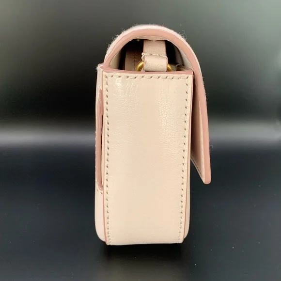 Authentic Givenchy Goatskin Quilted GV3 Mini Pocket Convertible Bag Pink - Picture 3 of 8